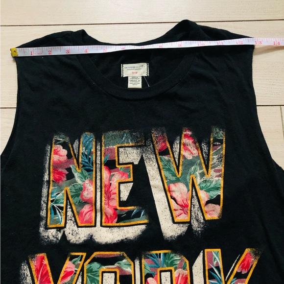 Ralph Lauren Denim & Supply New York City Cut Off Tank Top in Black Size S - Picture 5 of 7